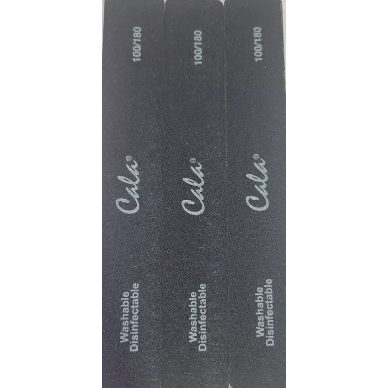 CALA JUMBO Black Nail File 100/180 REF:70126, 3 Count Washable