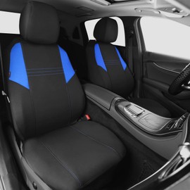 CAR PASS AquaShield Car Seat Covers for Front Seats, Waterproof Seat Covers for Cars, Neoprene Seat Cover Set Full Sets, Interior Covers for Auto Truck Van SUV(Full Sets,Blue)