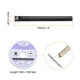 QUARKZMAN 100m/328ft Molybdenum Screen Cutting Wire Line with Handle Phone LCD Cutting Wire Glass Separate Repair Tool 0.028mm