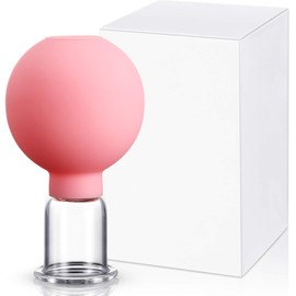 Nuanchu Cupping Cup Set, Glass Face Cupping Cup Silicone Cupping Cups Massage Vacuum Suction Cupping Cups for Body Face Leg Arm Shoulder Muscle (0.80 Inch Inner Diameter h Inner Diameter)