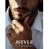 Jstyle 4mm Silver Titanium Wedding Band for Women Men, Comfort