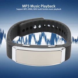 Voice Recorder Watch, Bracelet Voice Recorder, HD Noise Reduction Voice Activated Music Player, Wearable Digital Recorder Wristband for Class Meeting (32gb)