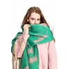 Yatemiole Women's Fashion Scarf F-font Double Sided Reversible Contrast Scarf