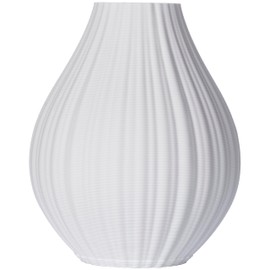 3D Vase Selina Flower Vase/Decorative Vase 10 cm for Cut / Dried Flowers Sustainable Waterproof (White)