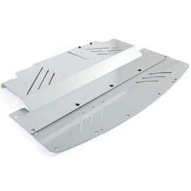 Kojem Engine Splash Shield Guard Compatible with 2007-2019 Infiniti G35 G37 Q40 Q60 & Nissan 370Z Silvery Aluminum Under Tray Cover Skid Plate