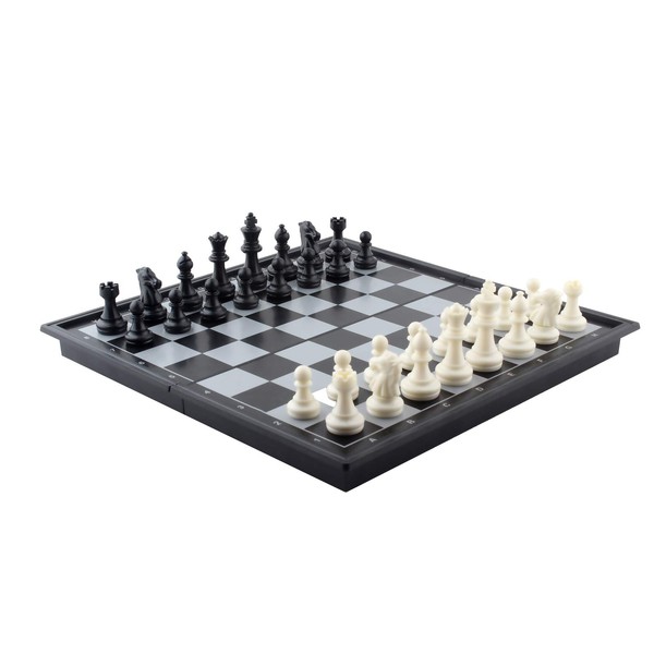 DINOBROS Magnetic Travel Chess Set with Folding Board Portable Chess Board Games Gift for Kids and Adults