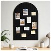 Sawnfay Arched Felt Bulletin Board (Black), 35"x24" Large Wall Decor