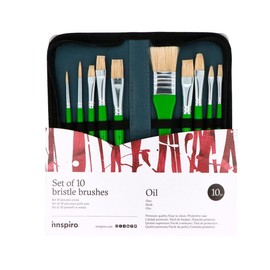 INNSPIRO Set of 10 Artist Brushes with Case