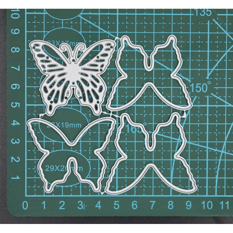 4 Piece Layered 3D Effect Butterfly Metal Cutting Dies Kit,