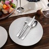 KEAWELL Premium 20/45/65 Piece Louise Hammered Silverware Set with Round