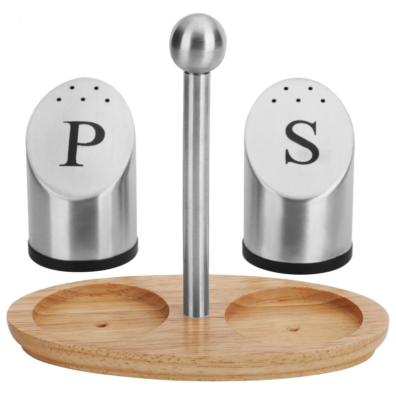 Stainless Steel Condiment Container Pot Seasoning Box Set Spice Pepper