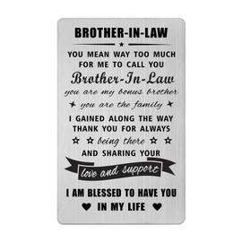 Gezxin Brother In Law Christmas Cards - Gifts for Brother In Law Birthday Valentines Wedding Thanksgiving Easter Card