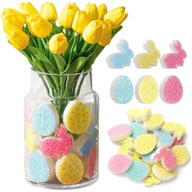 48 Pcs Easter Vase Filler, Spongy Bunny Easter Egg Spring Vase Filler, DIY Basket Fillers Table Centerpiece for Holiday Party Supplies (Vase Fillers, 48 Pcs)