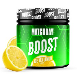 Matchday Nutrition MATCHDAY NUTRITION BOOST fr Fu?baller I ATP Booster I Sportler-Getr?nk mit Aminos?uren und Kohlenhydraten I 20 Portionen fr mehr Schnellkraft, Explosivit?t & Ausdauer (Ice Tea Lemon)