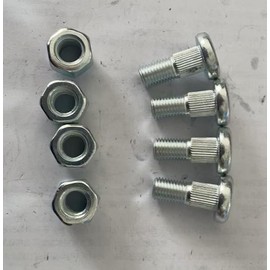 SHULIY Front Rear Wheel Studs # 0402-974 & Lug Nuts 0423-408 Replacement 85-1114 for 2004-2024 Arctic Cat ATV 250 300 366 400 425 450 500 550 650 700 TRV ALTERRA