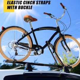 LuBanSir LuBanSir Cinch Straps - 2" x 18" (6 Pack) Elastic Hook and Loop Storage Straps with Buckle for Bicycle, Truck, Boat and More for Extension Cords, Ropes, Hoses Organization - Black