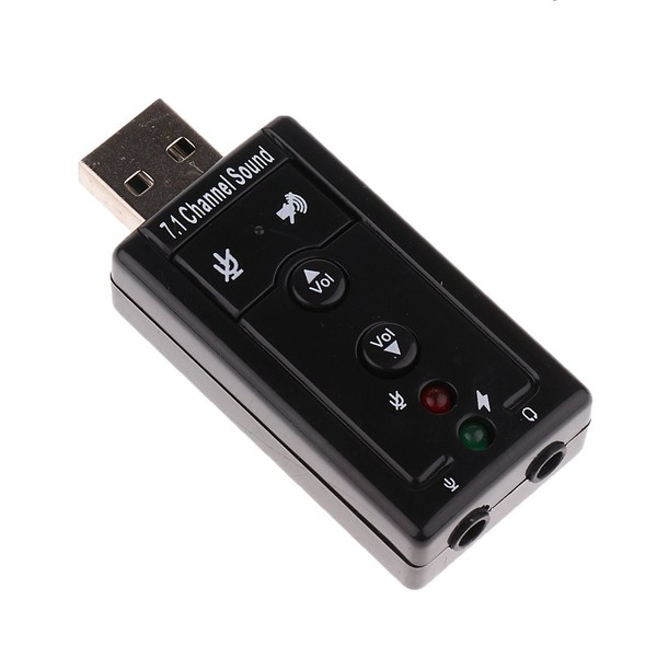 Generic PC Laptop External USB Audio Sound Card Adapter 3D Virtual 7.1CH Black