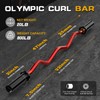 Olympic EZ Curl Barbell Bar 47",Mute Bearings - 2" Curl