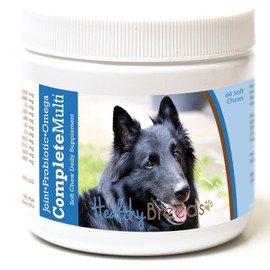 Healthy Breeds Healthy Breeds Belgian Sheepdog All in One Multivitamin - Complete with Probiotics, Glucosamine, Chondroitin & Omegas - 60 Soft Chewy Treats
