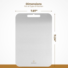 Premium Stainless Steel Cutting Board - Durable Non-Slip Metal Cutting Boards for Kitchen - Portable Non-Porous Surface, Ideal for Modern Kitchens - Upgrade Your Kitchen Today