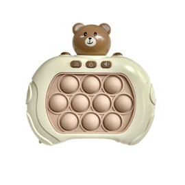 Push Pop Game, Educational Toy, Glowing, Fast Press Bodan, Electric Game, Squeeze, Concentration, Stress Relief, Fingertip Education (Bear Design)