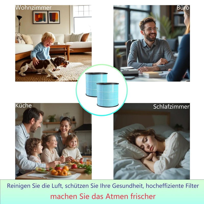 AP0601 Ersatzfilter für AIRTOK AP0601 Luftreiniger, 3-in-1 HEPA-Filter Aktivkohlefilter und