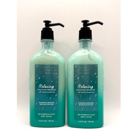 Bath and Body Work Aromatherapy Seaside Breeze Body Lotion with Sandalwood Eucalyptus, Sea Minerals and Aloe, 6.5 FL OZ, 2-Pack
