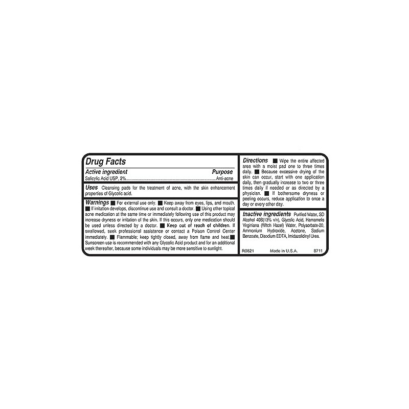 Replenix Acne Solutions Gly-Sal 5-2 Exfoliating Acne Pads with Glycolic