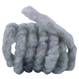 NOOR Wool Cord Made of Sheep's Wool, Length 3 m, Diameter 1 cm, 4 mm Thickness, Brown, Made of 100% Natural Fibre Binding Cord for Plant Protection Mats
