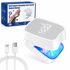 Toenail Fungus Treatment Device, Nail Fungus Laser Device with Time Display, 7-Minute Fast-Acting Anti-Fungal Nail Treatment, for Damaged Discolored Thick Toenails & Fingernails