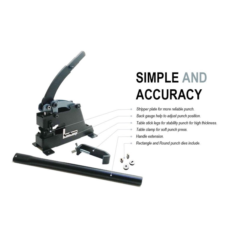 Mini Mighty Hand Punch Press with 2 Punch Tips 1,500