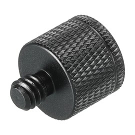 sourcing map Microphone Stand Adapter M8 Female x 1/4 Male Camera Screw Black