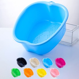 Foot bath bowl, thick sturdy plastic foot pool, foot bath tub for foot bath, feet wellness foot care, pedicure, detoxification, against callus, cold, athlete's foot and more