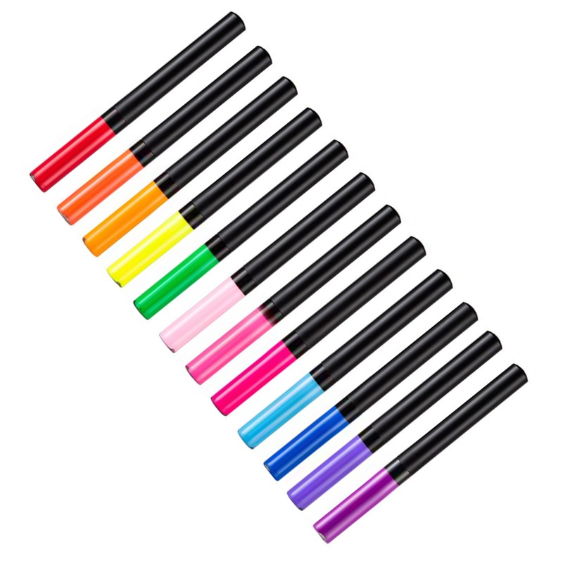 12PCS Liquid Colored Eyeliner Waterproof Fadeless Matte Eyeliner Pencil Set