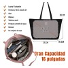 Tote Bag Mujer de Nylon Resistente, Bolsa Morado Grande 25L