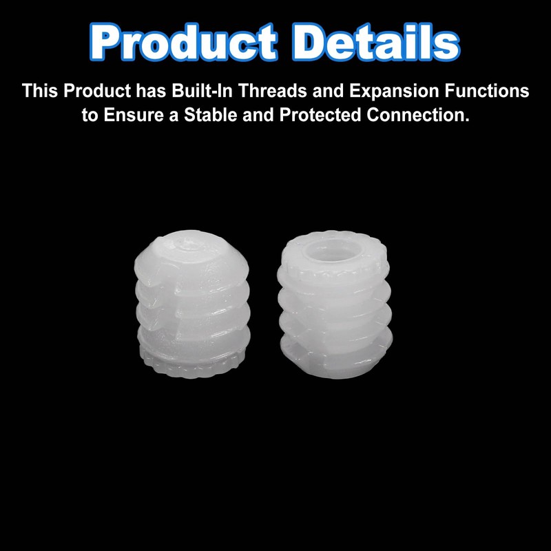 sourcing map 200Pcs 0.33"x0.38" Hinge Dowels, Plastic Dowel Insert for