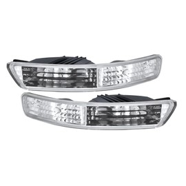 Bumper Lights Clear Parking Signal Lamps Left+Right Heavy Duty ABS Plastic Housing/Polycarbonate Lens for Acura for Integra GS-R/LS/Type R 98-01 Please Use Bulbs-Bulb Shape Code