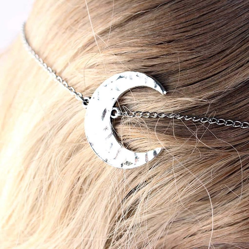 Leiorthrix Boho Moon Star Head Chain Hair Chain Jewelry Headband