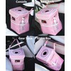 EPAuto Waterproof Car Trash Can with Lid and Storage Pockets,
