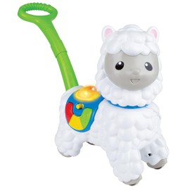 Winfun Push-Along Little Alpaca | 'Feed' Him With The Included Corn Treat To Hear Fun Sounds, Phrases Or Melodies | Suitable For Boys And Girls Ages 12 Months And Up