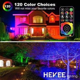 RGB LED Spotlight, RGBW Colour Changing Equivalent to 400 W, DIY Strobe Mode, 120 Colours, Timer, RGB, 2700 K, Warm White, IP66 Water Protection