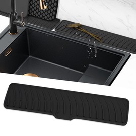 Volminex Tap Mat for Kitchen Sink (Black, 42 cm)