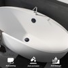 BOOMIBOO Bathtub Drain Tip-Toe Trim Set with Two-Hole Overflow Faceplate,