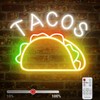 Upgraded TACOS LED Neon Light Signs with Timming Remote for