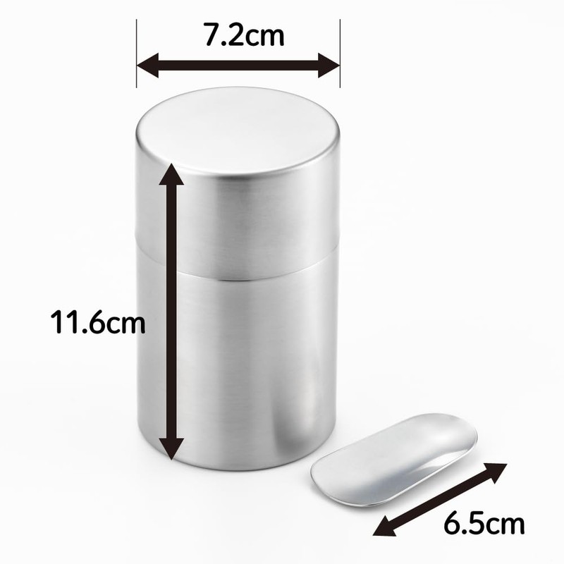 Yoshikawa 2612400 YJ3343 Stainless Steel Tea Canister, Large, 13.5 fl