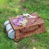 Picnic Cooler Basket Set for 2 Persons with Large Waterproof