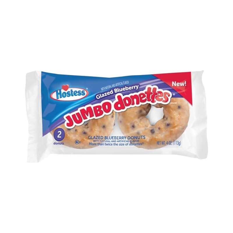 HOSTESS DONETTES GLAZED BLUEBERRY - Jumbo 6/2pk