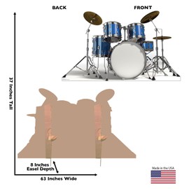 Cardboard People Drum Set Life Size Cardboard Cutout Standup