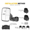 DYSO 12V Electric Windshield Wiper Motor & Side Mirrors For