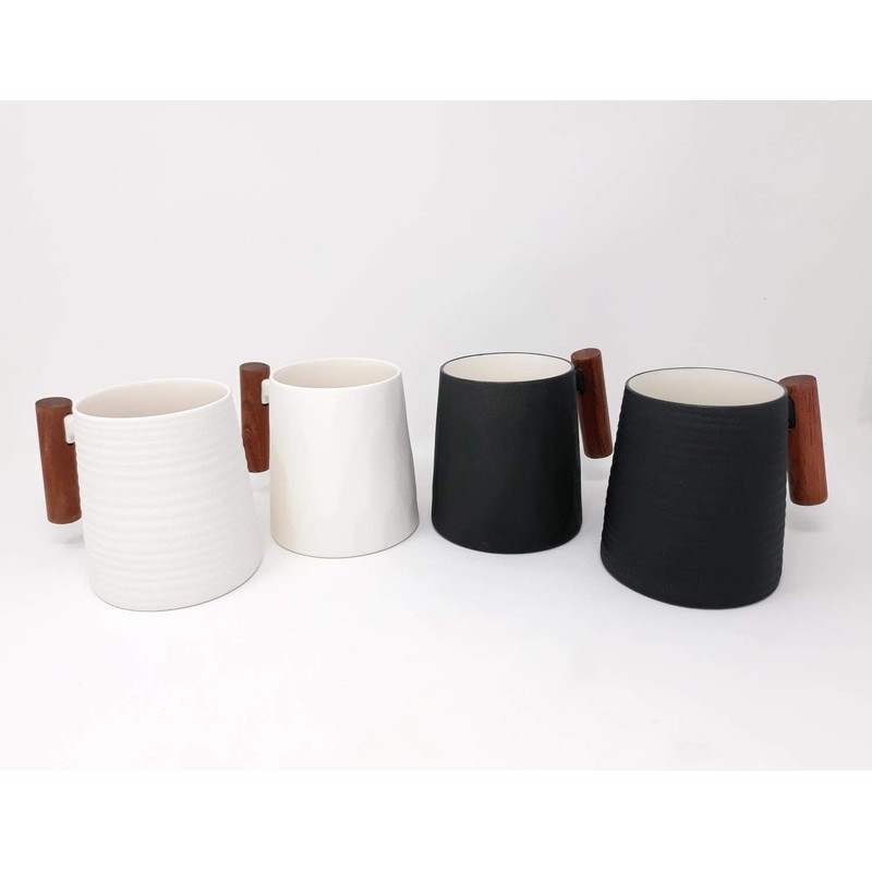 TeaLogic Set of 4 Negra Cups for 320 ml Black